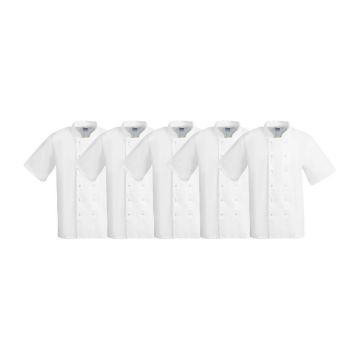 Picture of Whites Boston Unisex Short Sleeve Chefs Jacket White L