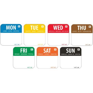 Picture of Vogue Removable Day of the Week Labels (7000 Pack)
