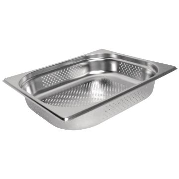 Picture of Vogue Stainless Steel Perforated 1/2 Gastronorm Tray 100mm
