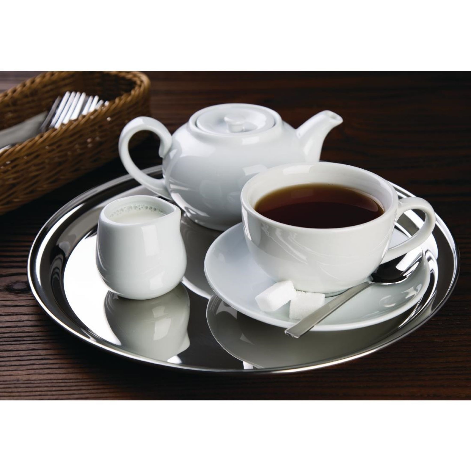 Picture of Olympia Stainless Steel Round Service Tray 305mm