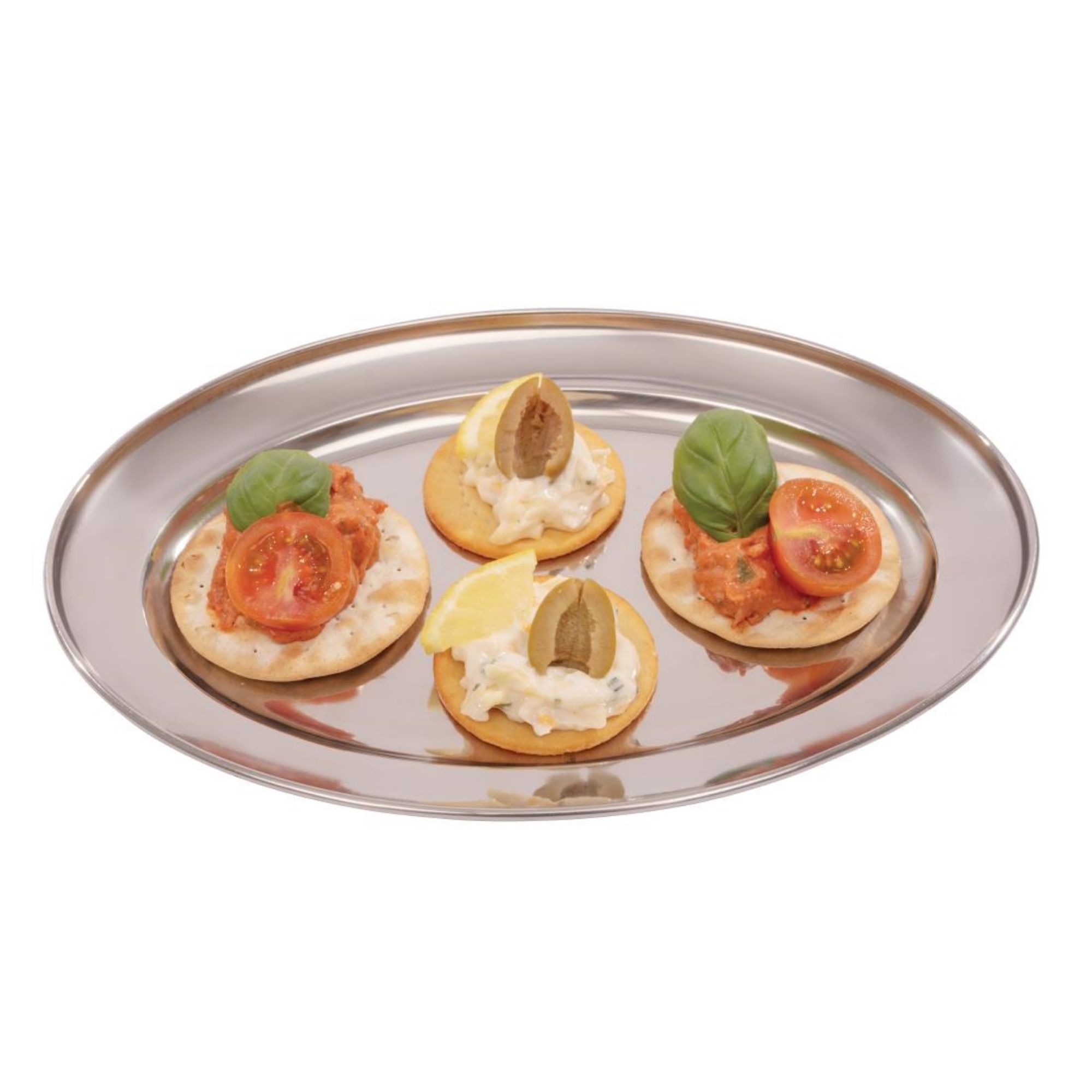 Picture of Olympia Stainless Steel Oval Serving Tray 250mm