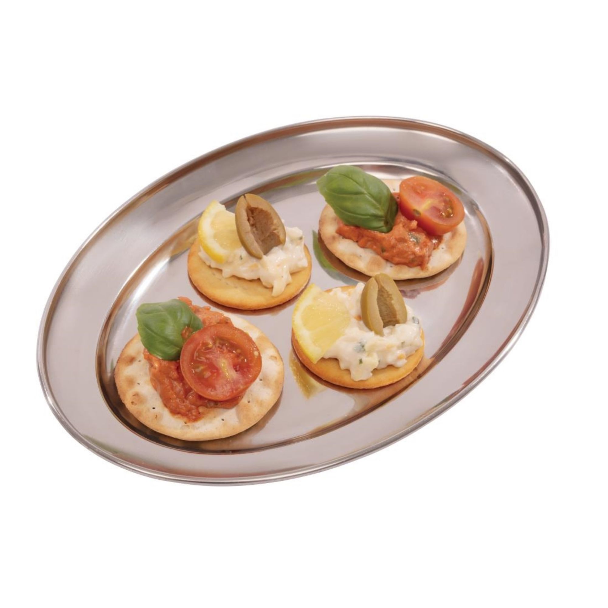 Picture of Olympia Stainless Steel Oval Serving Tray 250mm