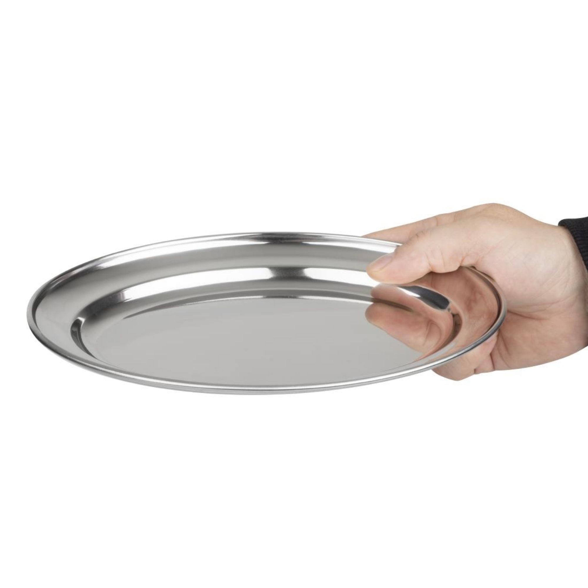 Picture of Olympia Stainless Steel Oval Serving Tray 220mm
