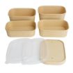 Picture of Fiesta Recyclable PET Lids for Rectangular Containers (300 Pack) - HW626