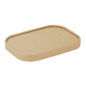 Picture of Fiesta Recyclable Paper Lids for Rectangular Containers (300 Pack)