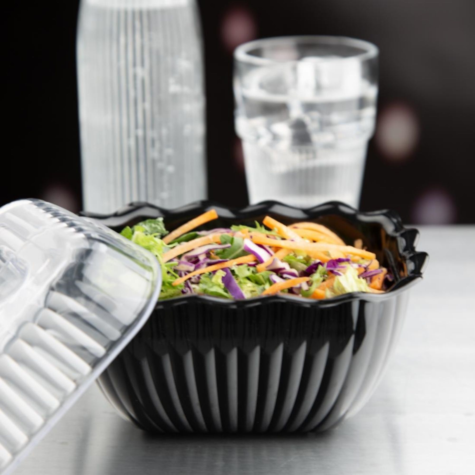 Picture of Olympia Kristallon Small Salad Crock - Black