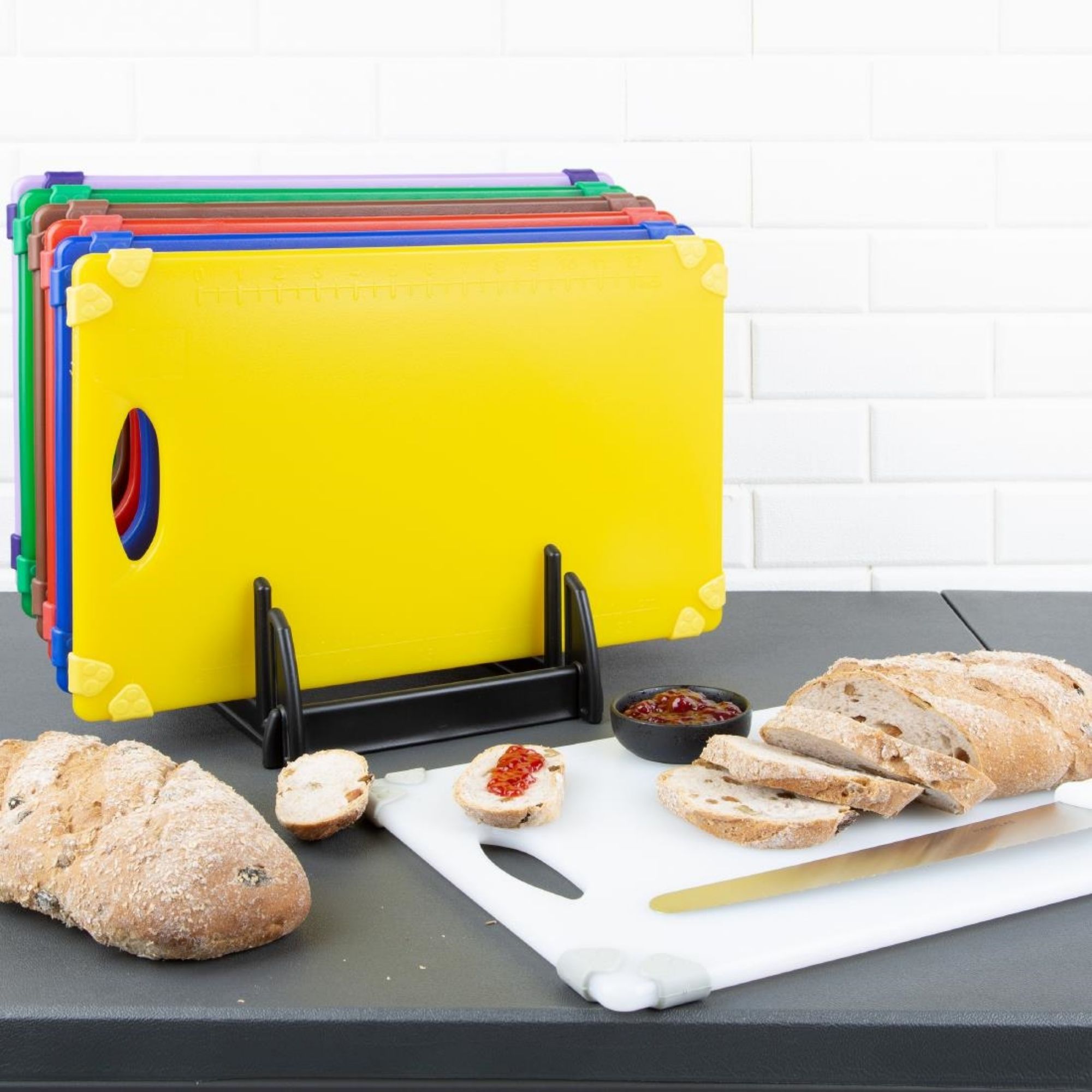 Picture of Hygiplas Commercial Grip Chopping Board Yellow 458x306mm