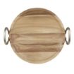 Picture of Olympia Round Dish Acacia Wood With Metal Handles 345x305x80mm - HX388