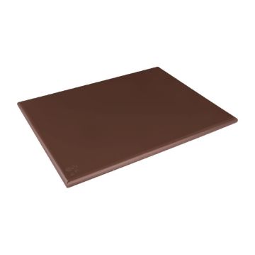 Picture of Hygiplas Thick Low Density Brown Chopping Board Large 600x450x20mm