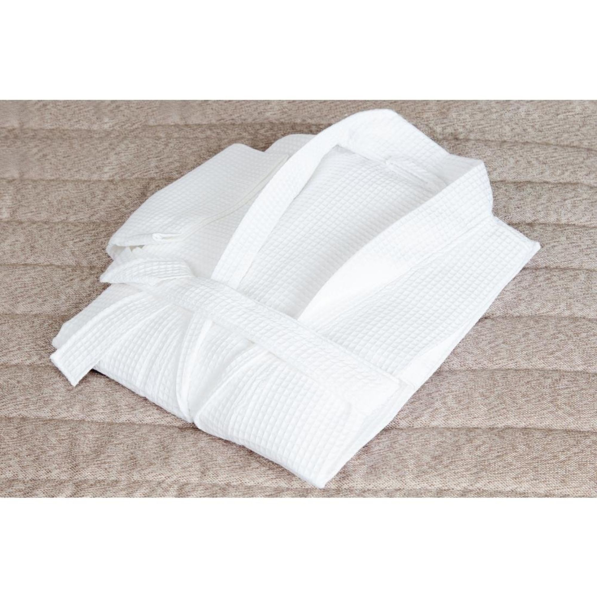 Picture of Mitre Essentials Honeycomb Bathrobe White Medium - GW408