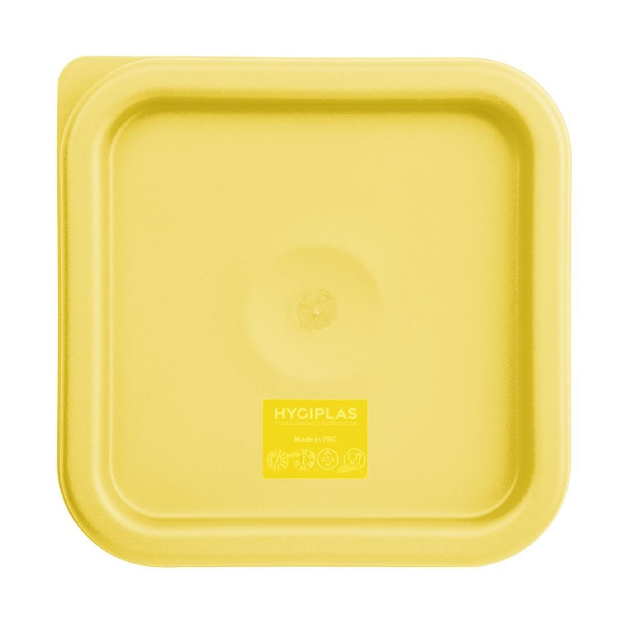 Picture of Hygiplas Square Food Storage Container Lid Yellow Small - FX137