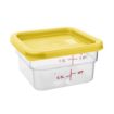 Picture of Hygiplas Square Food Storage Container Lid Yellow Small - FX137