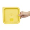 Picture of Hygiplas Square Food Storage Container Lid Yellow Small - FX137