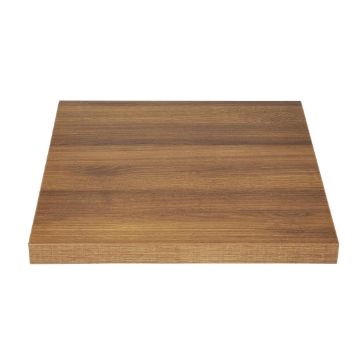 Picture of Bolero Pre-drilled Square Tabletop Rustic Oak 700mm