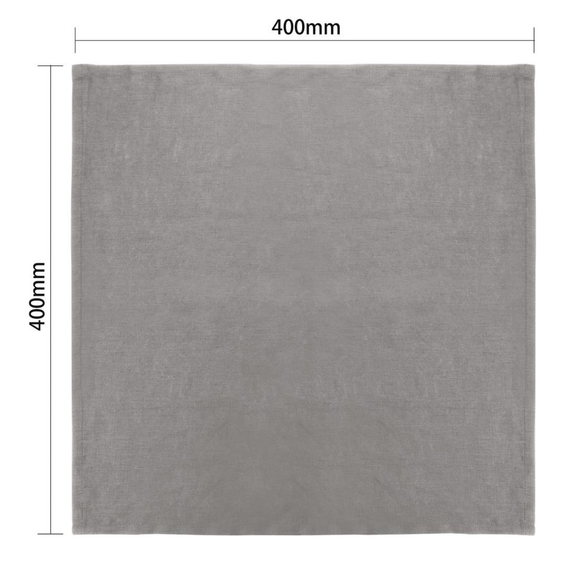 Picture of Olympia Linen Table Napkin Grey 400x400mm (12 Pack)