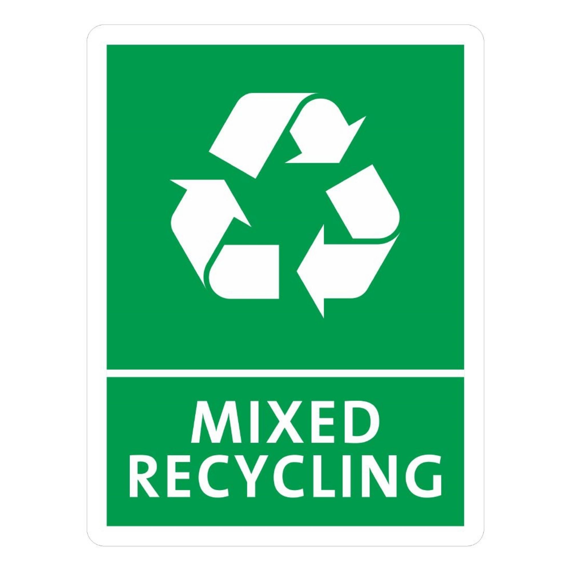 Picture of Jantex Slim Bin Mixed Recycling Label - FX196