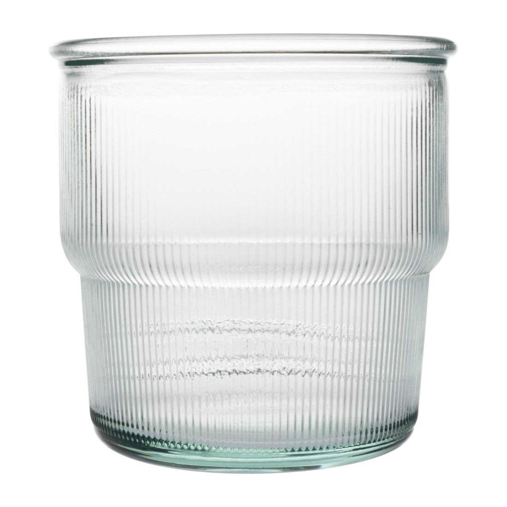 Picture of Olympia Recycled Glass Ribbed Stackable Tumblers 300ml (6 pack) - FU597