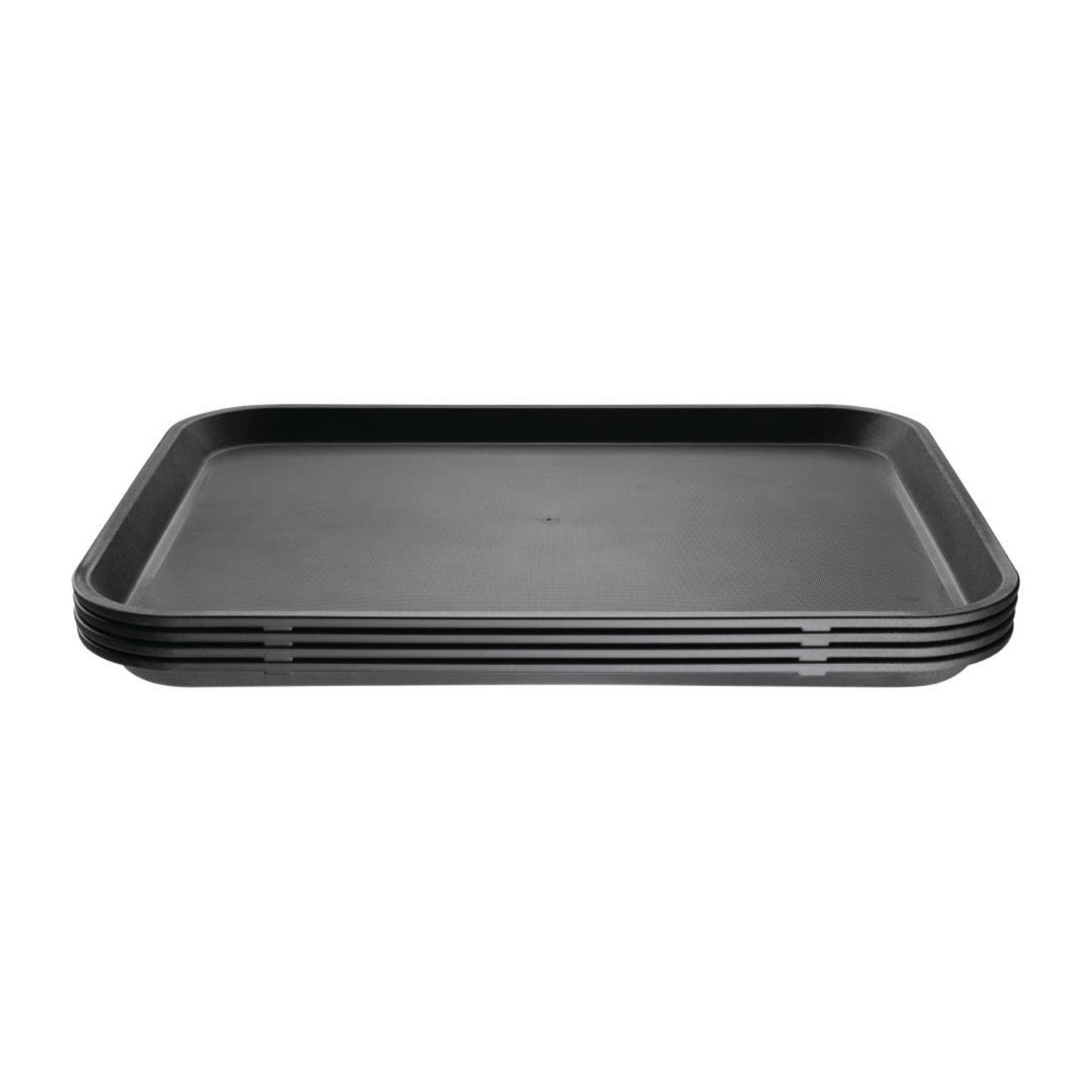 Picture of Olympia Kristallon Polypropylene Rectangular Non-Slip Tray Black 458mm