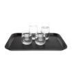 Picture of Olympia Kristallon Polypropylene Rectangular Non-Slip Tray Black 458mm - GM239