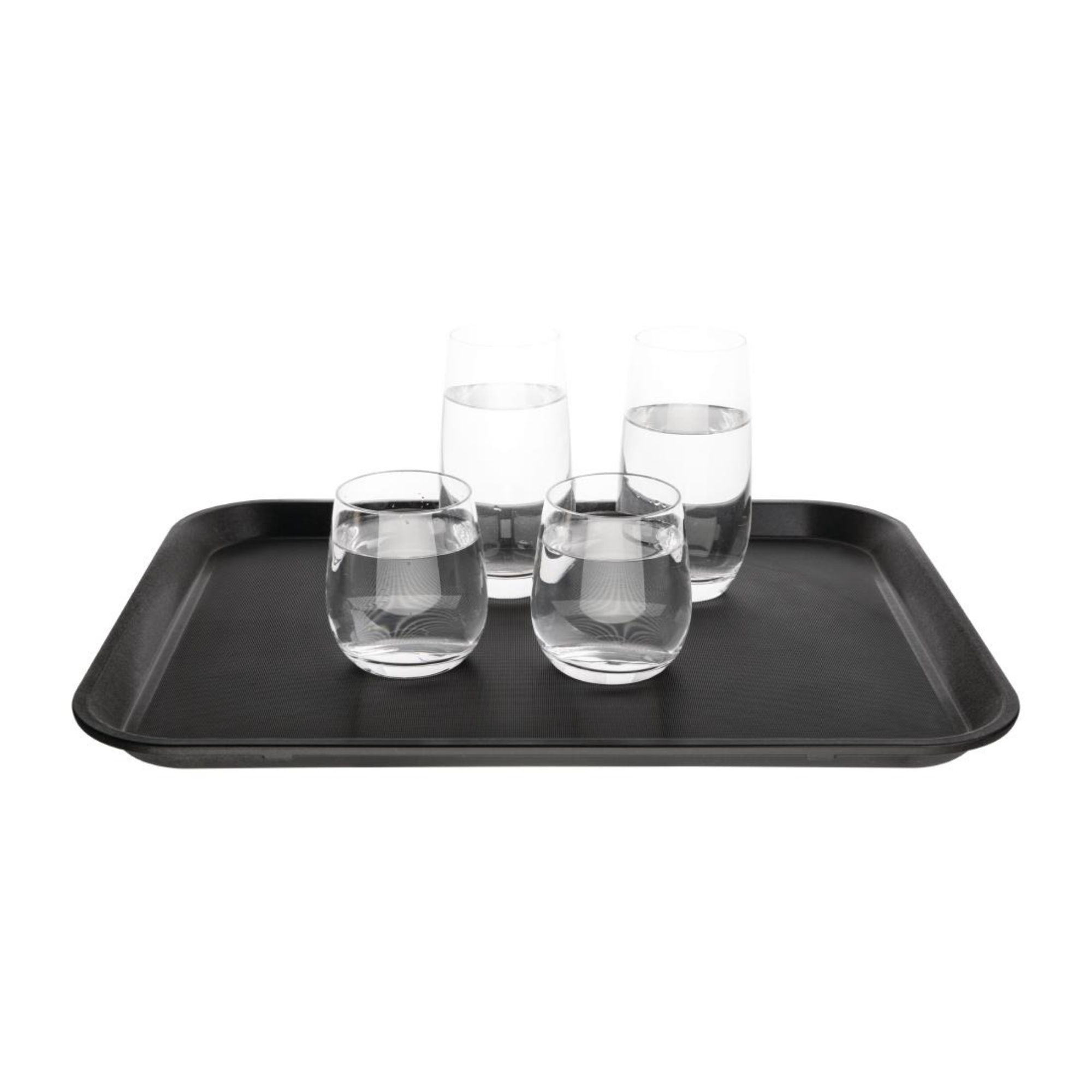 Picture of Olympia Kristallon Polypropylene Rectangular Non-Slip Tray Black 458mm