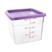 Picture of Hygiplas Square Food Storage Container Lid Purple Medium - FX144