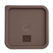 Picture of Hygiplas Square Food Storage Container Lid Brown Medium - FX141