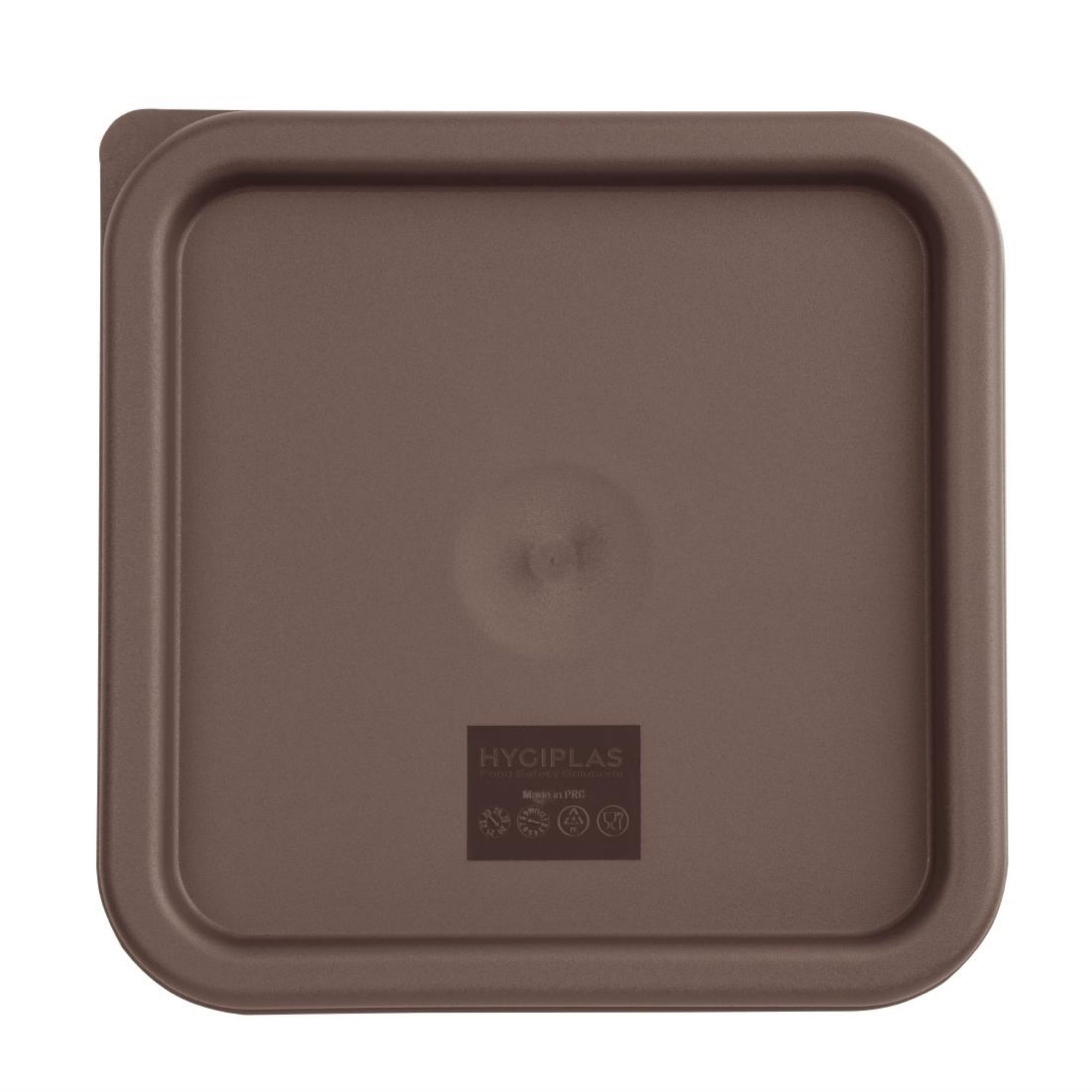 Picture of Hygiplas Square Food Storage Container Lid Brown Medium - FX141