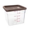 Picture of Hygiplas Square Food Storage Container Lid Brown Medium - FX141