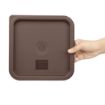 Picture of Hygiplas Square Food Storage Container Lid Brown Medium - FX141