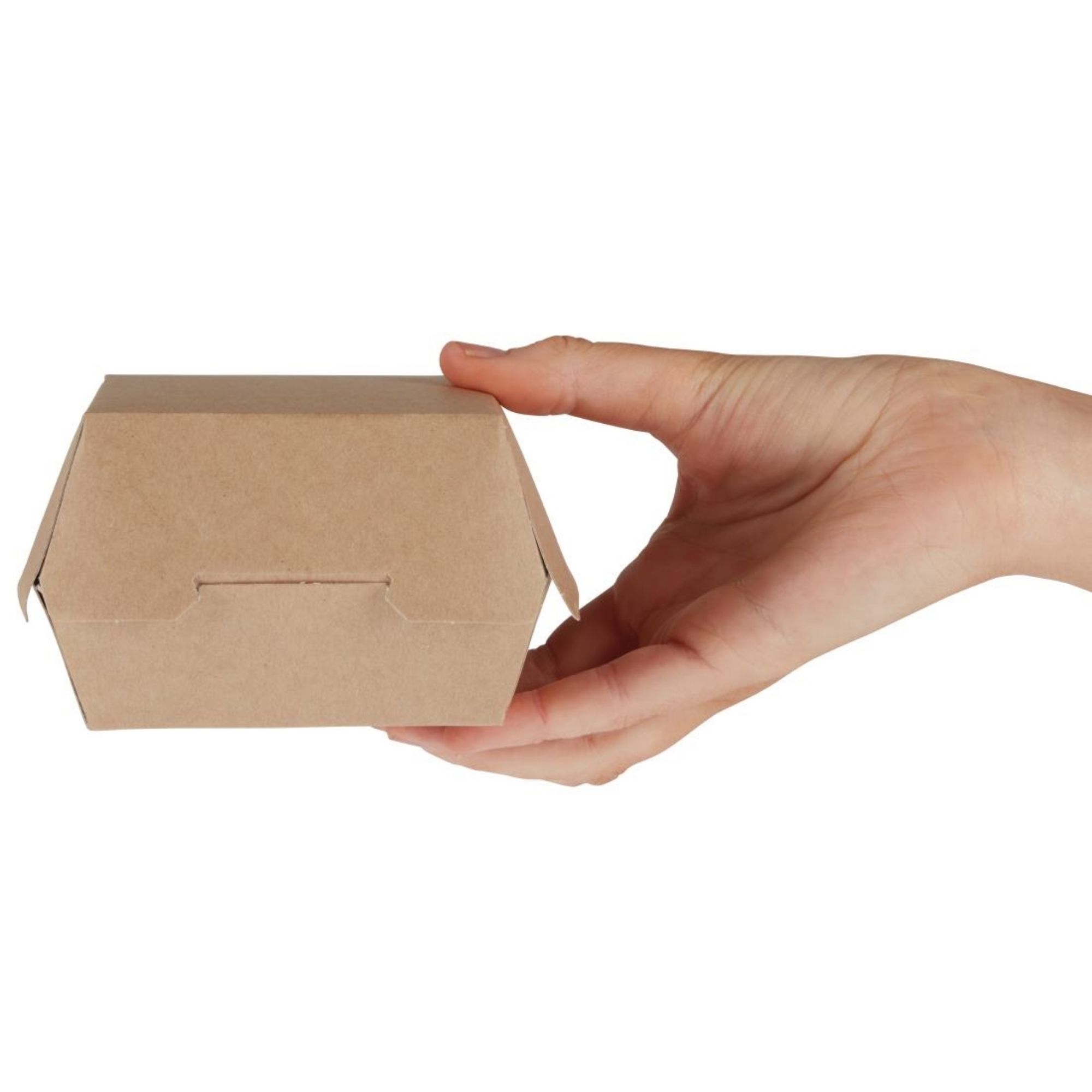 Picture of Colpac Compostable Kraft Burger Boxes Small 108mm (250 pack)