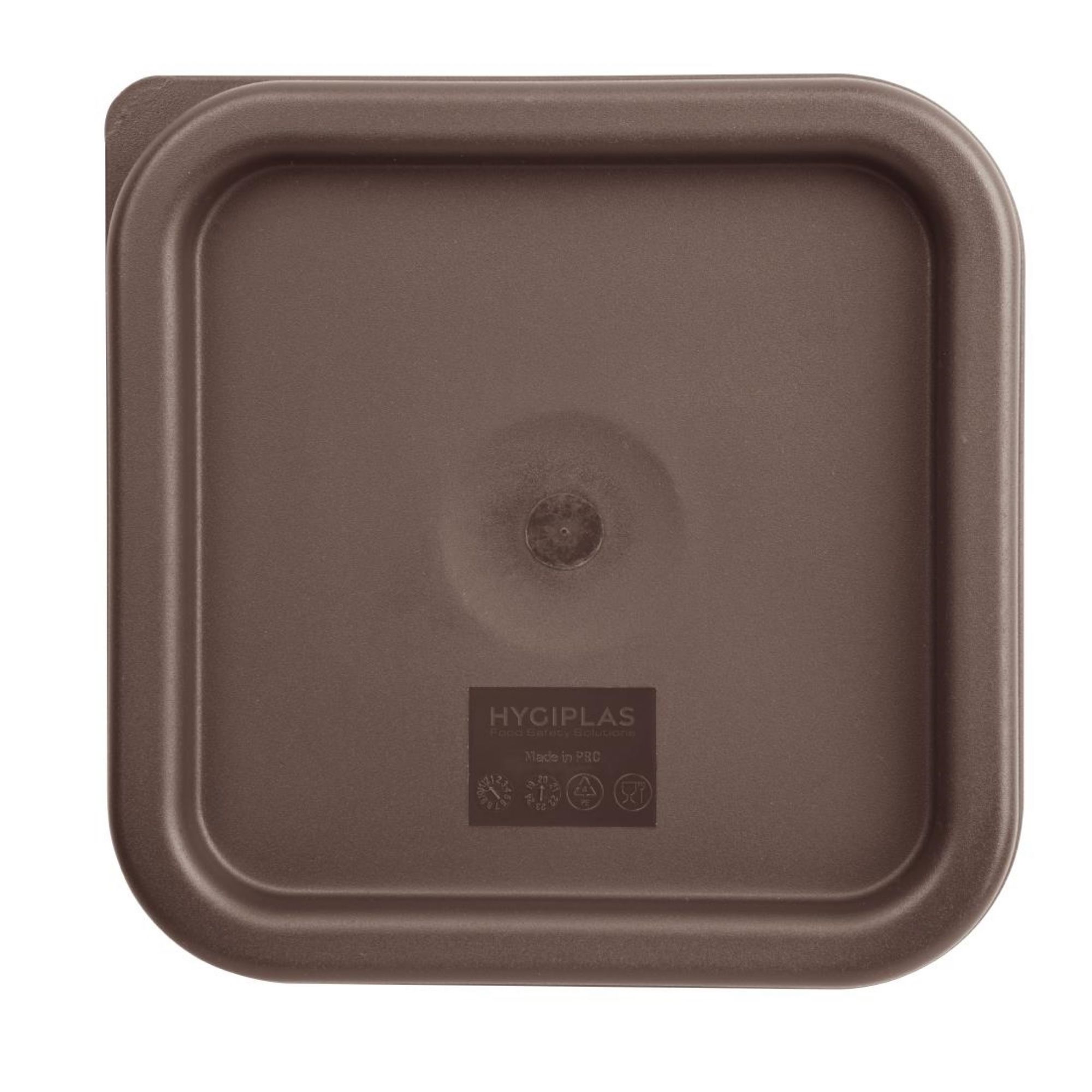 Picture of Hygiplas Square Food Storage Container Lid Brown Small - FX140