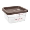 Picture of Hygiplas Square Food Storage Container Lid Brown Small - FX140