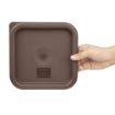 Picture of Hygiplas Square Food Storage Container Lid Brown Small - FX140