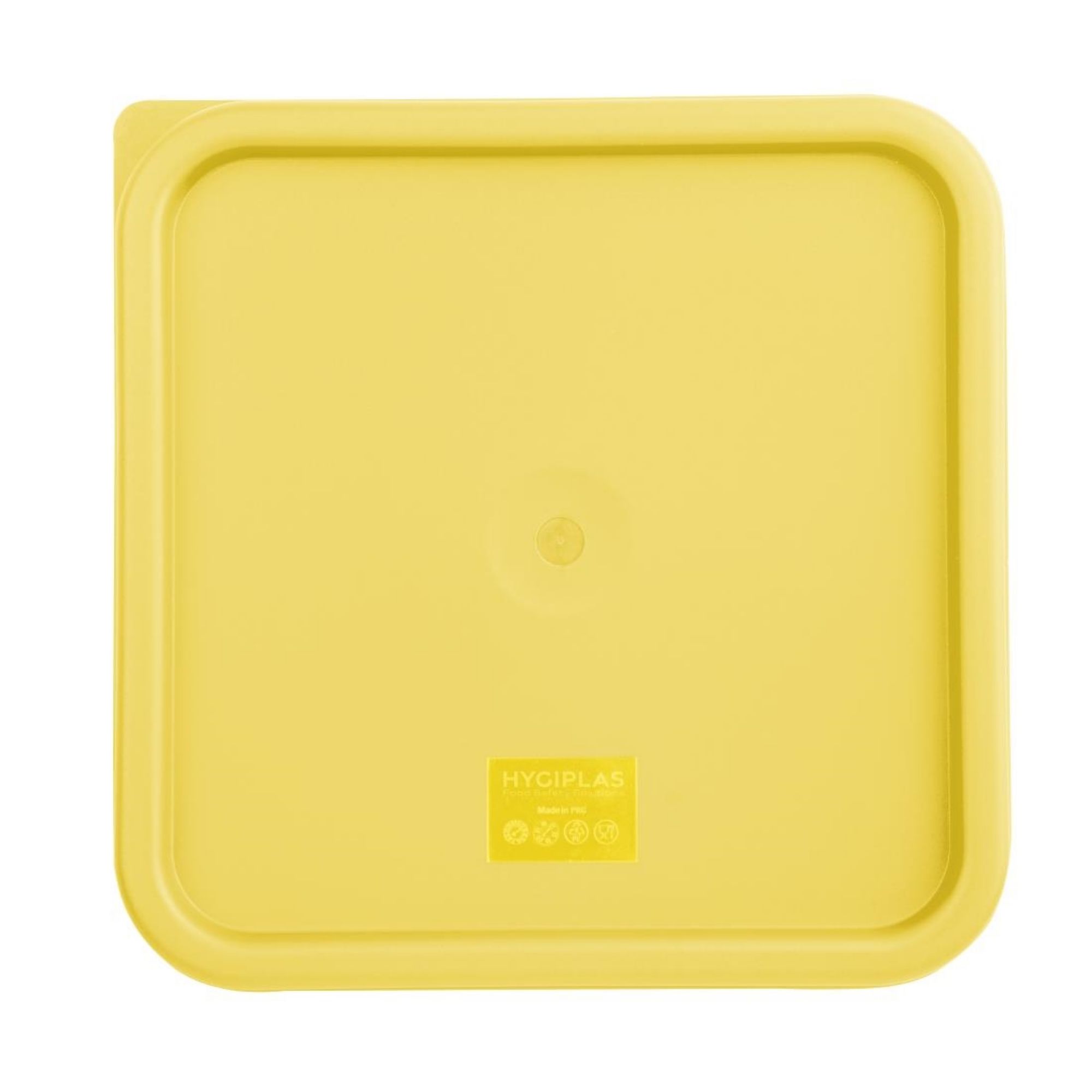 Picture of Hygiplas Square Food Storage Container Lid Yellow Large - FX139