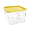 Picture of Hygiplas Square Food Storage Container Lid Yellow Large - FX139