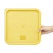 Picture of Hygiplas Square Food Storage Container Lid Yellow Large - FX139