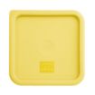 Picture of Hygiplas Square Food Storage Container Lid Yellow Medium - FX138
