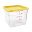 Picture of Hygiplas Square Food Storage Container Lid Yellow Medium - FX138