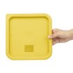 Picture of Hygiplas Square Food Storage Container Lid Yellow Medium - FX138