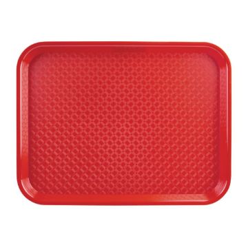 Picture of Olympia Kristallon Polypropylene Fast Food Tray Red Small 345mm