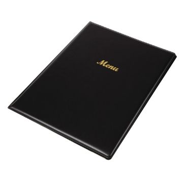Picture of Olympia PVC Menu Cover Black A4