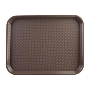 Picture of Olympia Kristallon Small Polypropylene Fast Food Tray Brown 345mm
