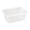 Picture of Fiesta Recyclable Plastic Microwavable Containers with Lid Large 1000ml (250 Pack) - DM183