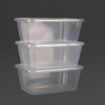 Picture of Fiesta Recyclable Plastic Microwavable Containers with Lid Large 1000ml (250 Pack) - DM183