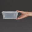 Picture of Fiesta Recyclable Plastic Microwavable Containers with Lid Large 1000ml (250 Pack) - DM183