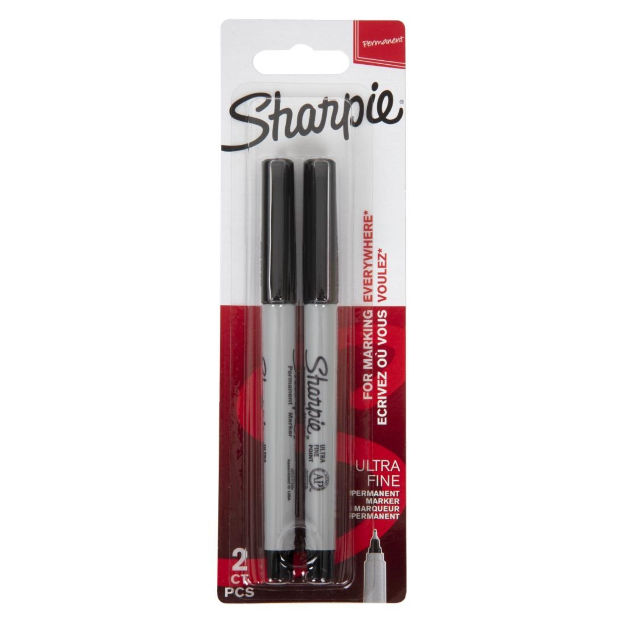 Picture of Sharpie Ultra Fine Permanent Marker Black (2 Pack)