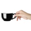 Picture of Olympia Cafe Cappuccino Cups Black 340ml (12 Pack) - CU954