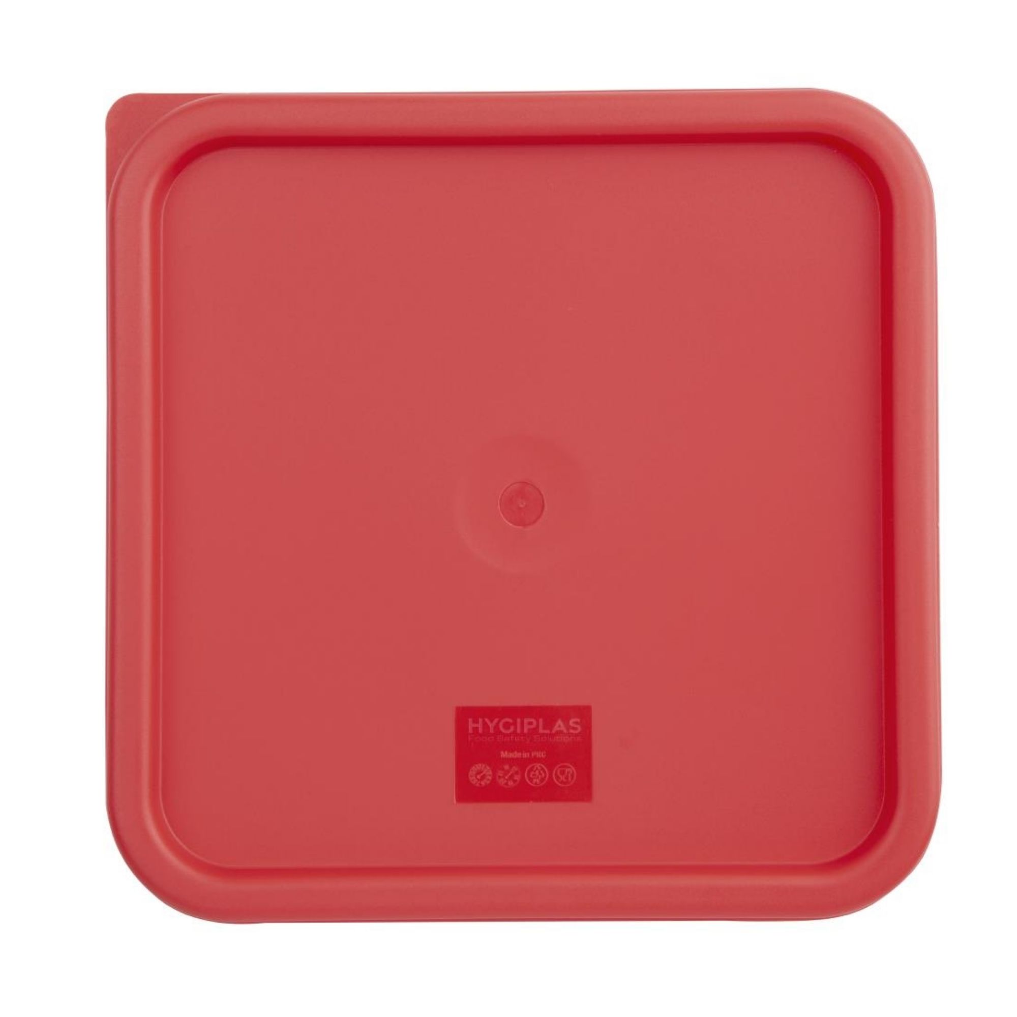 Picture of Hygiplas Square Food Storage Container Lid Red Large - CF042