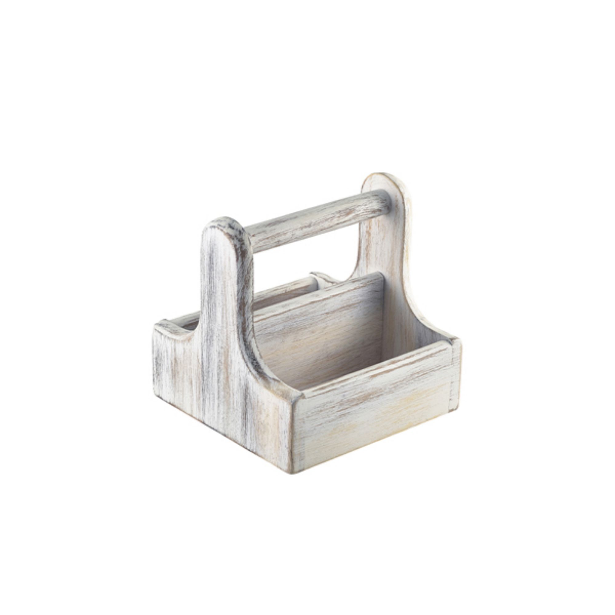 Picture of Small White Wooden Table Caddy - DWTC-SW