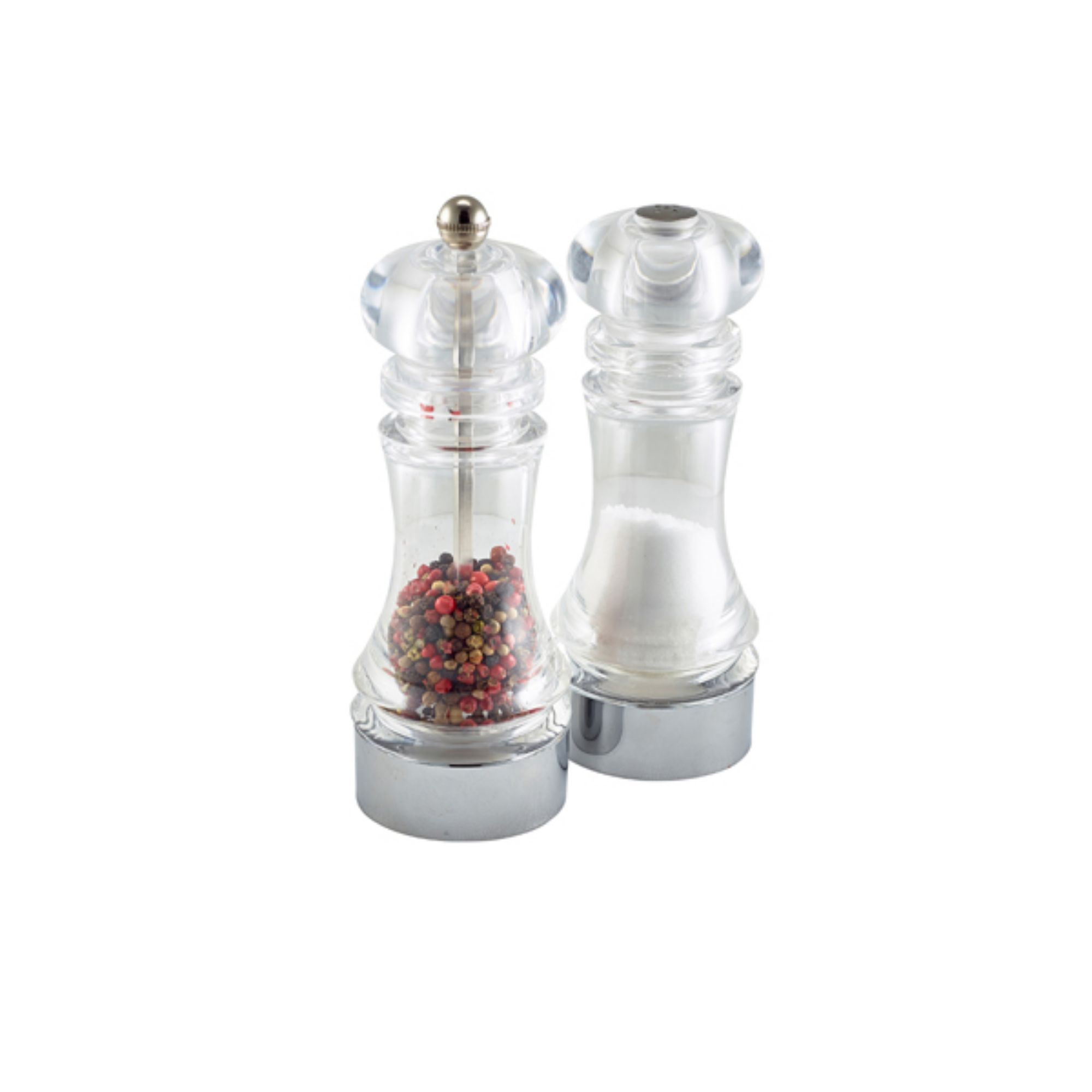 Picture of GenWare Clear Pepper Grinder & Salt Shaker Set - Pack of 6 - 9103